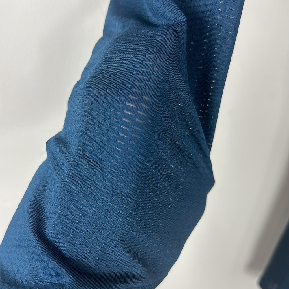 Athleta Teal Mesh Contender Capri Side Zip Pockets Leggings XXS - Picture 6 of 11